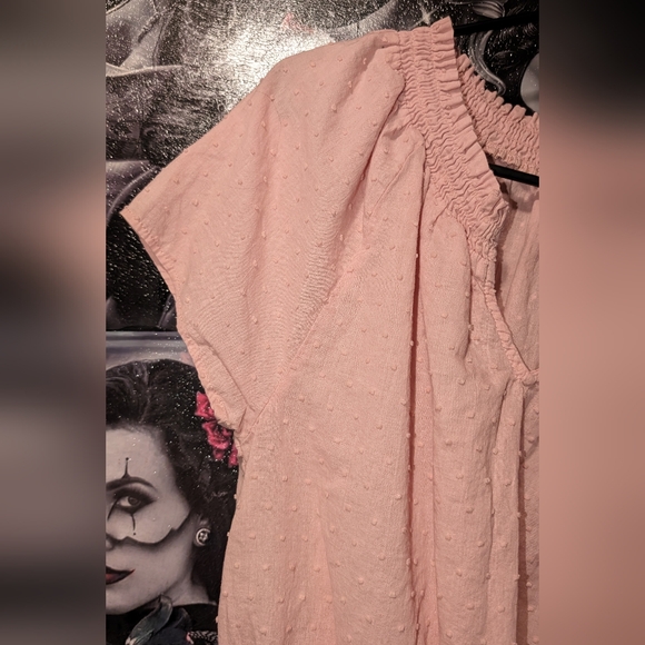 ♻️ $5 bin! Love Tree Summer Pale Peach Boho Top - Picture 3 of 5